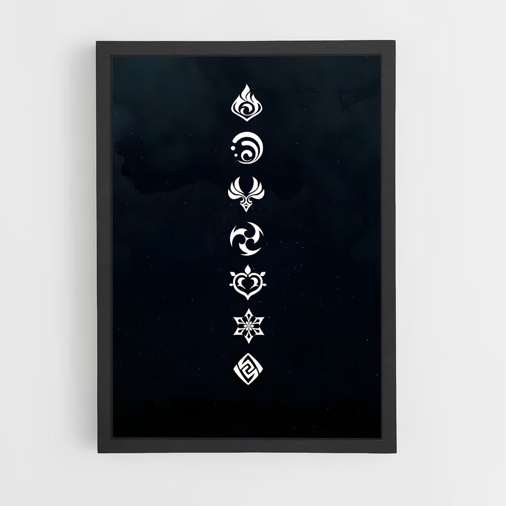Poster Tribal Aether – affiche Genshin impact (vue 2)